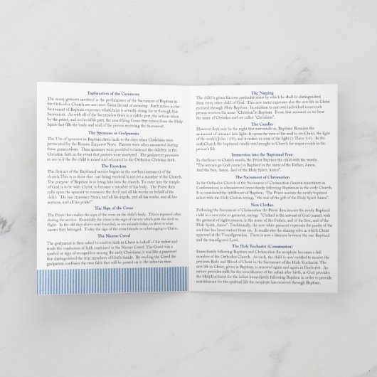 Baptisme van de orthodoxe kerk van Apostle Programma (Binnen)