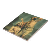 Baptisme van Jezus Christus door John de Baptist Tegeltje (Zijkant)