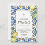 Baptisme voor haar  Lemon Mediterrane tegels Kaart (Voorkant)