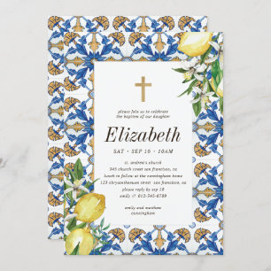 Baptisme voor haar  Lemon Mediterrane tegels Kaart