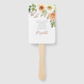 Baptisme voor haar moderne Waterverf Floral bedank Handwaaier (Achterkant)