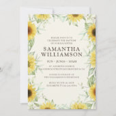 Baptisme voor haar zonnebloempitten kaart (Voorkant)