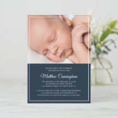 Baptisme voor hem | Modern eenvoudig Lijst Kaart (Staand voorkant)