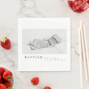 Baptisme voor zijn moderne, minimalistische aangep servet
