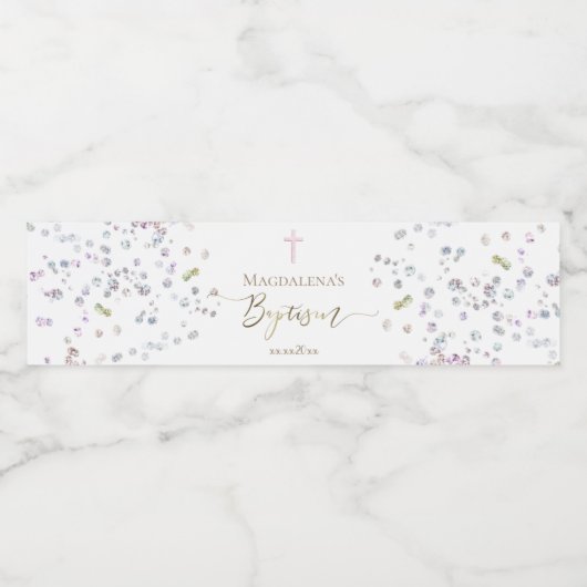 Baptisme Waterfles Etiket (Enkel label)
