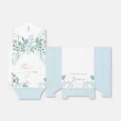 Baptisme waterverf kleine blauwe bloemen promotiev bedankdoosjes (Uitgevouwen)