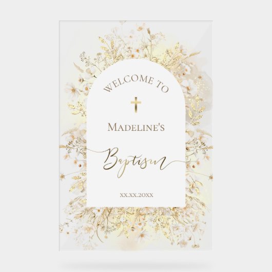 Baptisme welkom acryl bord (Voorkant)