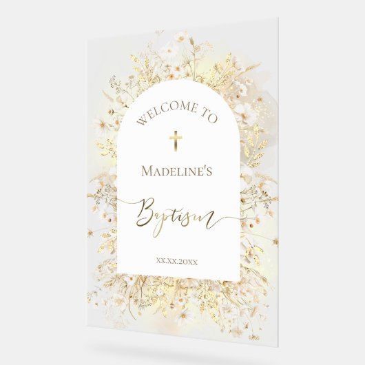 Baptisme welkom acryl bord (Hoek)