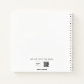 Baptisme wit zwart script voor gastboek notitieboek (Achterkant)