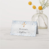 Baptisme zilverblauw glitter sparkles (Achterkant)