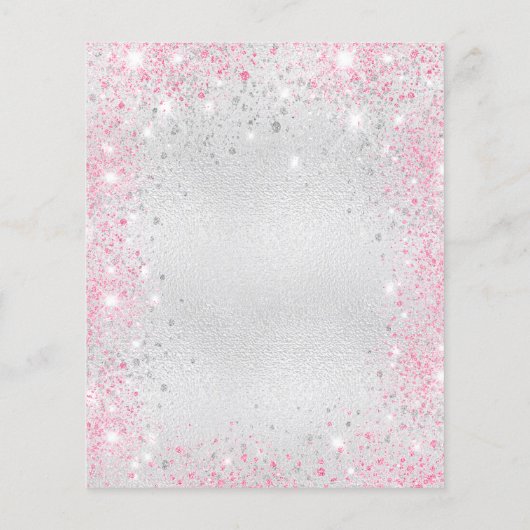 Baptisme zilverroze tweelingmeiden budgetuitnodigi (Achterkant)