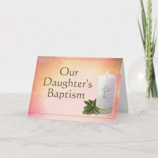 Baptismkaart van onze dochter kaart (Voorkant)
