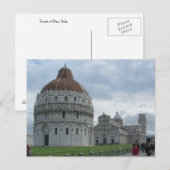 Baptistry en toren van Pisa Briefkaart (Voorkant / Achterkant)