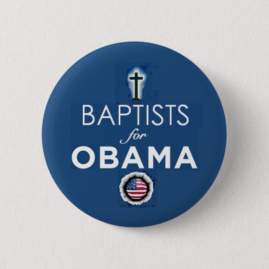 BAPTISTS OBAMA-Button Ronde Button 5,7 Cm (Voorkant)