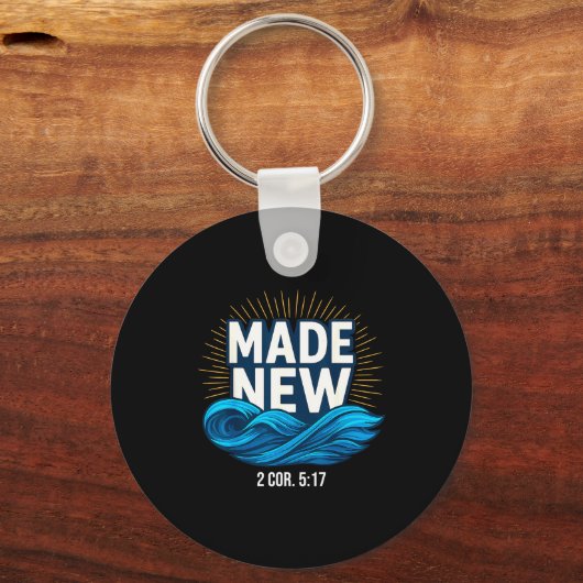 Baptized Made New Baptism  Sleutelhanger (Voorkant)