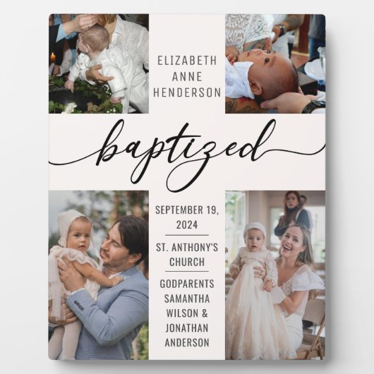 Baptized Photo Collage Baptism Keepomwille Fotoplaat (Voorkant)