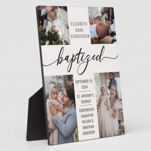 Baptized Photo Collage Baptism Keepomwille Fotoplaat (Zijkant)