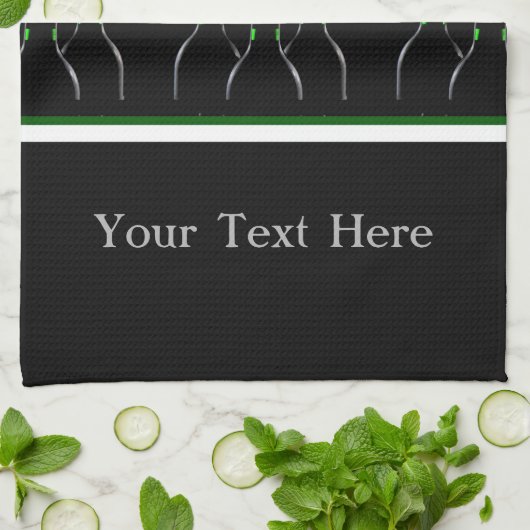 Bar à bouteilles de vin noir et vert ou serviette (Plié)