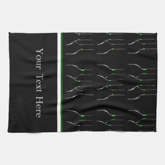 Bar à bouteilles de vin noir et vert ou serviette  (Horizontal)