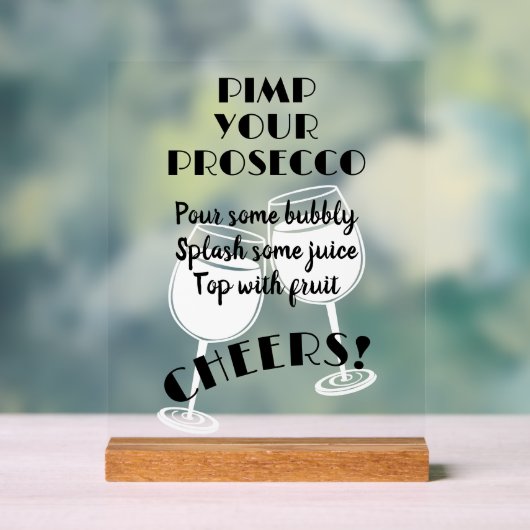 Bar à cocktails Fun Pimp Your Prosecco Instruction (Neutre)