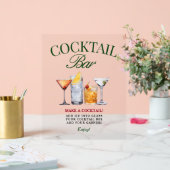 Bar à cocktails Green & Red Classy (Mariage)