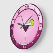 Bar à cocktails rose horloge (Angle)