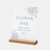 Bar à fleurs pour une Baby Shower Toile Bleue (Angle)