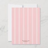 Bar à glace - Carte de remerciements plat - rose - (Dos)