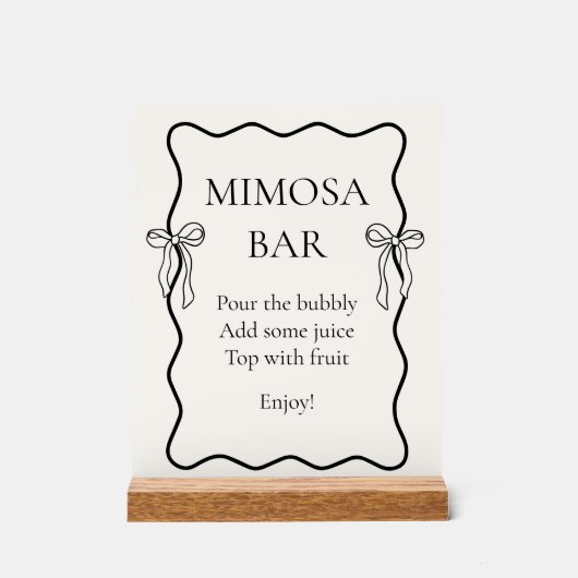 Bar à Mimosa pour la fête prénuptiale de Black Bow (Recto)
