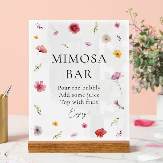 Bar à Mimosa pour une Baby Shower "Amour de Fleur