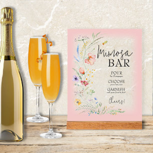 Bar à Mimosa pour une Baby Shower de Mariée aux Fl