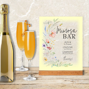 Bar à Mimosa pour une Baby Shower de Mariée aux Fl