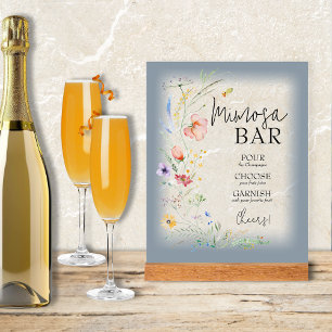 Bar à Mimosa pour une Baby Shower de Mariée aux Fl
