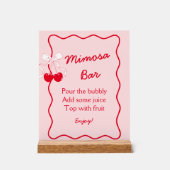 Bar à Mimosa pour une douche de mariée Cerise Rose (Recto)