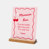 Bar à Mimosa pour une douche de mariée Cerise Rose (Angle)