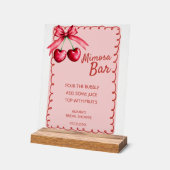 Bar à Mimosa Rouge & Rose Mariage Thème Cerise (Angle)