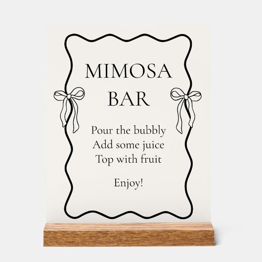 Bar à Mimosas pour la fête de douche de la mariée 