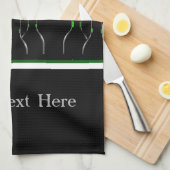 Bar à vin noir et vert bouteille ou torchon de cui (Quart Plié)