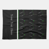 Bar à vin noir et vert bouteille ou torchon de cui (Horizontal)