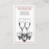 Bar à vin Vignoble Bartender Carte de visite (Devant)