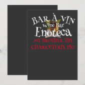 Bar à Vin Wijnhuis Enoteca  Kaart (Voorkant / Achterkant)