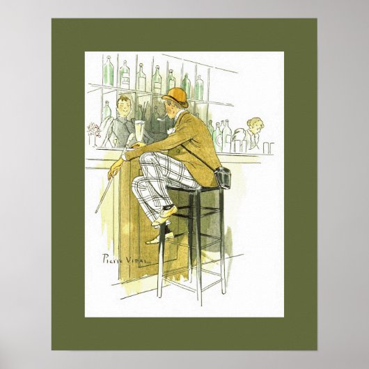 Bar Anglais ~ English Bar ~ Pierre Vidal Poster (Voorkant)