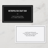 Bar artisanal de style vintage, Restaurant Carte d (Devant / Derrière)