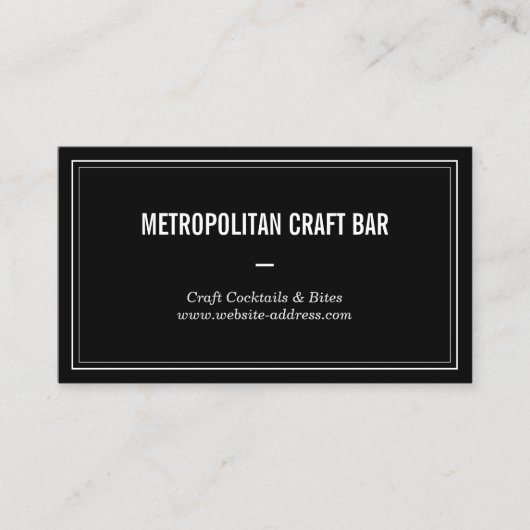 Bar artisanal de style vintage, Restaurant Carte d (Devant)