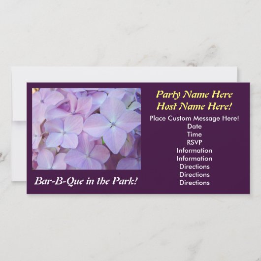 Bar-B-Que dans le parc! Cartes photos d'invitation (Devant)