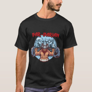 Bar Barian Fitness oefent Cool Barbarian Gym uit T-shirt