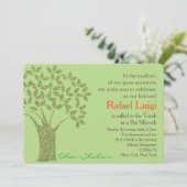 Bar Bat Bnai Arbre de vie Mitzvah Invitation (Debout devant)