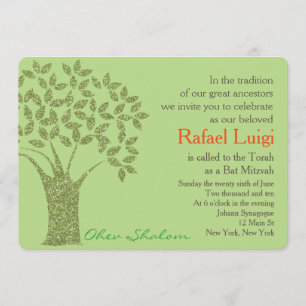 Bar Bat Bnai Arbre de vie Mitzvah Invitation