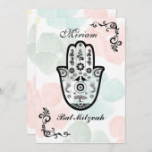 Bar Bat Bnai Hamsa - boom van de uitnodiging van L (Voorkant / Achterkant)