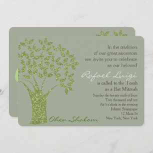 Bar Bat Bnai Tree of Life Mitzvah Invitation Kaart